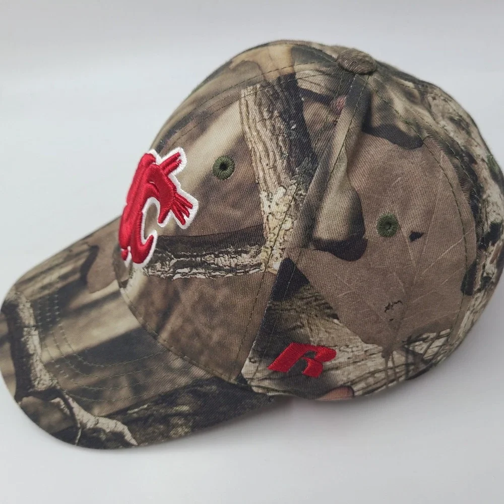 Washington State Cougars Hat Adjustable Russell Camo Green Brown NCAA University